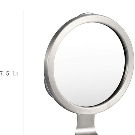 Ettori Shower Mirror Fogless for Shaving with Razor Holder, Powerful Lock Suction Fogless Mirror for Shower