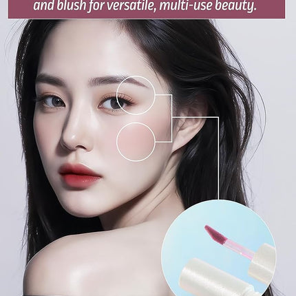 HEVVYMAKEUP Blurring Effect Lip Tint - Airy Velvet Matte Lips - Vegan, Longwear, Vibrant, Buildable Creamy Soft Texture - Korean Lip Makeup, Dear Sorbet, 0.13 fl.oz.