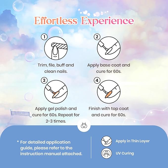 Beetles Pastel Gel Nail Polish - 6 Colors Pink Green Blue Yellow Shimmer Glitter Gel Polish Mermaid Nail Drawing Soak Off Uv Led Needed Nail Polish Nail Art Manicure Gifts for Women