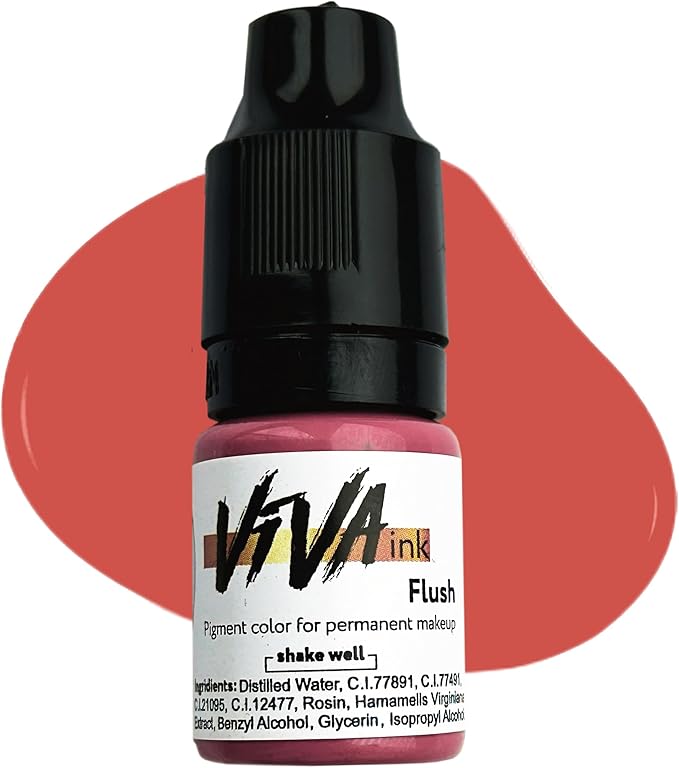 Lip Pigment – Flush – Permanent Lip Makeup – Microblading Ink for Durable and Colorful Lips – Long Lasting Color Lip Cosmetics (0.2 oz)