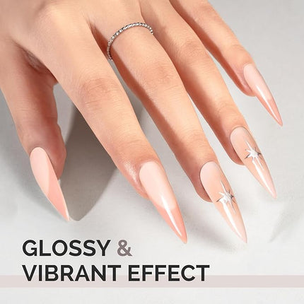 MelodySusie 15ML Nude Pink Gel Nail Polish,Nails Soak Off UV LED Milky Nude Gel Polish Gift for Women Nail Art Manicure Salon DIY Nail Design Decoration at Home-A2401