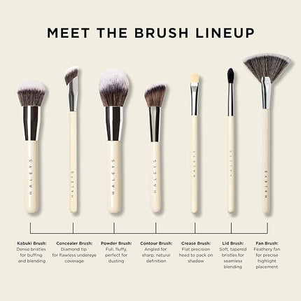 HALEYS Angled Contour Brush – Face Sculpting & Bronzer Brush for Powder & Cream Makeup, Precision Cheek Definition, Seamless Blendin, Vegan, Dermatologist-Tested
