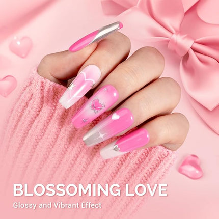 MelodySusie Light Pink Gel Nail Polish,0.5fl oz Nails Soak Off UV LED Bright Pink Gel Polish Gift for Women Nail Art Manicure Salon DIY Nail Design Decoration at Home-1646