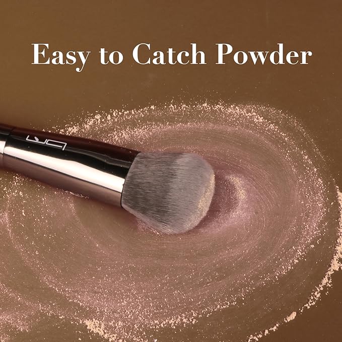 5PCS Travel Makeup Brushes Set w/Pouch Portable Mini Cosmetic Professional Brushes Kit, Synthetic Makeup Brush Set with Case