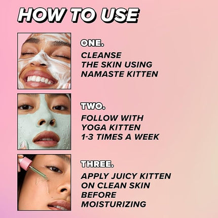 I DEW CARE Blemish Heartleaf Skincare Set - Kitten My Balance On | Foam Cleanser & Wash-off Mask & Serum, Gentle Skincare, Soothe & Balance, Stocking Stuffers, Gift For Girls, Teen Girls Skin Care Kit