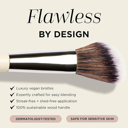 HALEYS Angled Contour Brush – Face Sculpting & Bronzer Brush for Powder & Cream Makeup, Precision Cheek Definition, Seamless Blendin, Vegan, Dermatologist-Tested