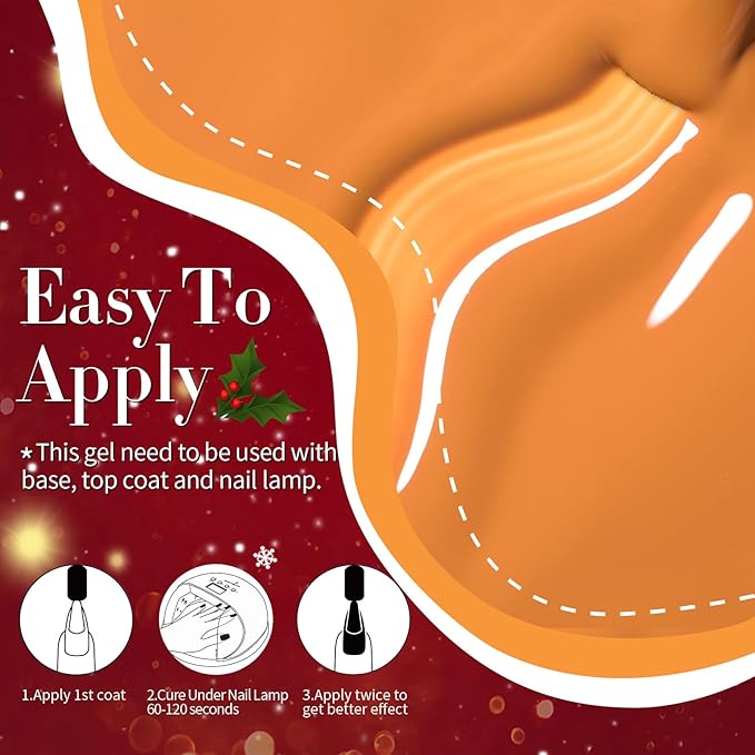 Born Pretty Gel Nail Polish Set,33PCS Fall Winter Burgundy Red Green Orange Brown Pumpkin Glitter Gel Polish Kit with Base Glossy Matte Top Coat Halloween Christmas Gifts for Salon DIY