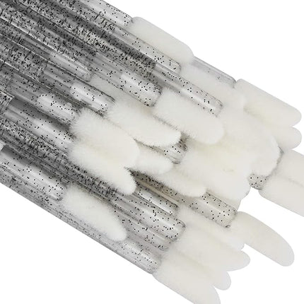 tifanso 300 PCS Lip Brush, Disposable Makeup Applicators, Lip Gloss Brush Lipstick Applicator Wands, Makeup Tool Kits Beauty Cosmetic (Crystal Black)