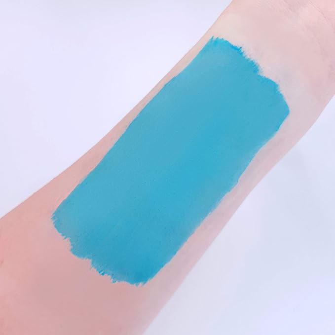Pro Intense Neon UV Face & Body Paint Cake Pots by Moon Glow - Intense Blue - Professional Water Based Face Paint Makeup for Adults, Kids - 1.26oz