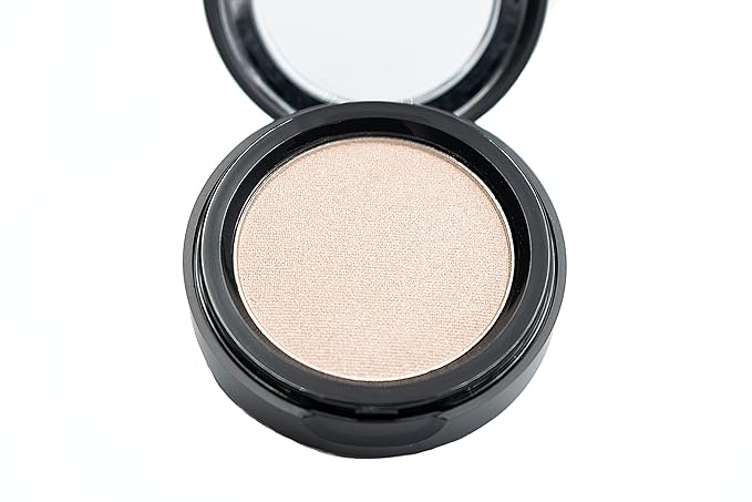 Shiny Warm Sand Beige Taupe Nude Natural Tone Satin Finish Pressed Powder Single Vegan Eyeshadow; Talc, Paraben & Cruelty Free