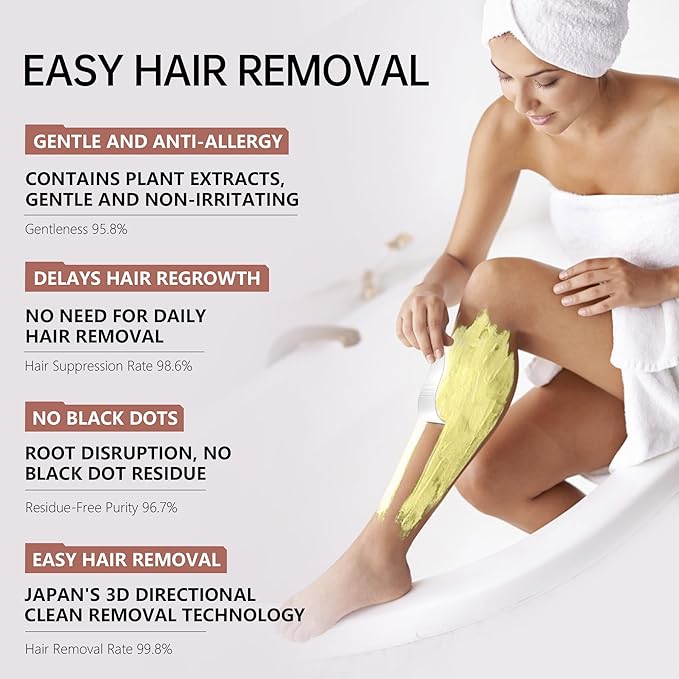 VGO Painless Bikini Gel for Women & Men, Unwanted Hair Removal for All Skin Types, 120ml / 4.06oz