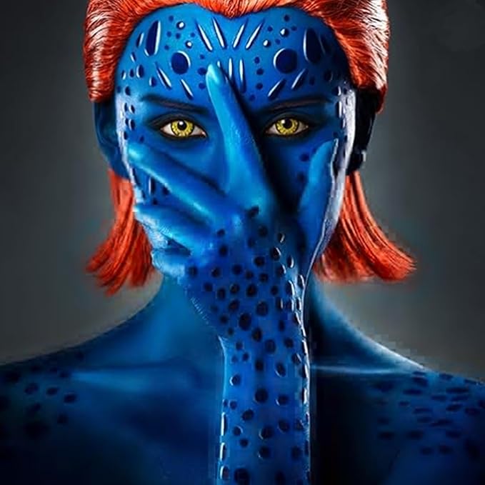 MEICOLY Royal Blue Eye Black Stick,Waterproof Eye Black Baseball Softball Football Lacrosse,Blue Face Body Paint Stick for Halloween SFX Avatar Smurf Mystique Alien SFX Makeup