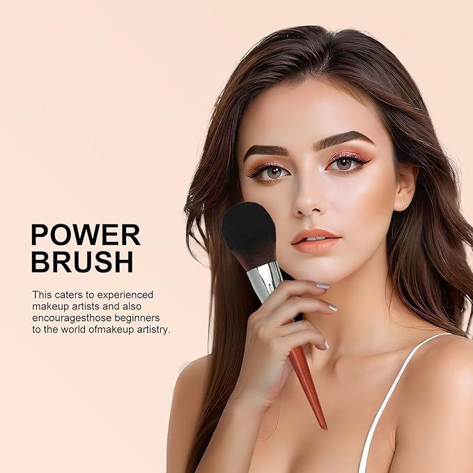 Makeup Brush Set 12pcs，Professional Premium Synthetic Powder Foundation Contour Blush Concealer Eyeshadow Blending Liner Make Up Brushes Kit（Redwood color B300）