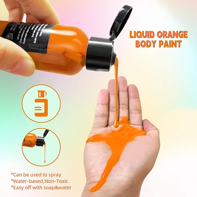Go Ho Orange Face & Body Paint (2.1 oz), Airbrush & Special FX Makeup