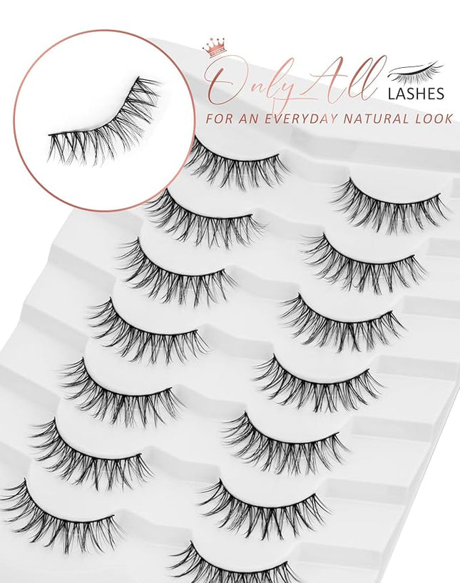 Onlyall Wispy Lashes Natural Flared False Eyelashes Fake Lashes DK68