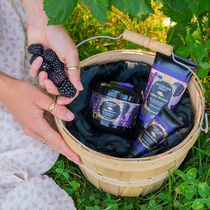 Camille Beckman Glycerine Hand Therapy Cream, Blackberry Lavender, 8 Ounce