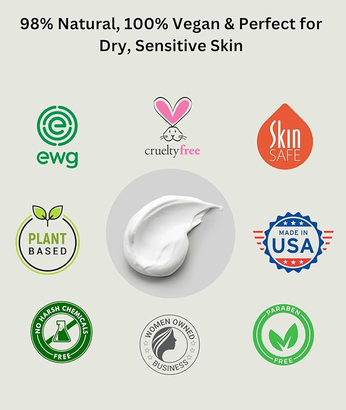 RaGaNaturals Natural Unscented Body Lotion for Dry Skin with Shea Butter and Vitamin E & B5 - Hydrating, Nourishing, Fragrance Free Hand Moisturizer With Organic Essence - For Women, Men, Kids - 8 Oz