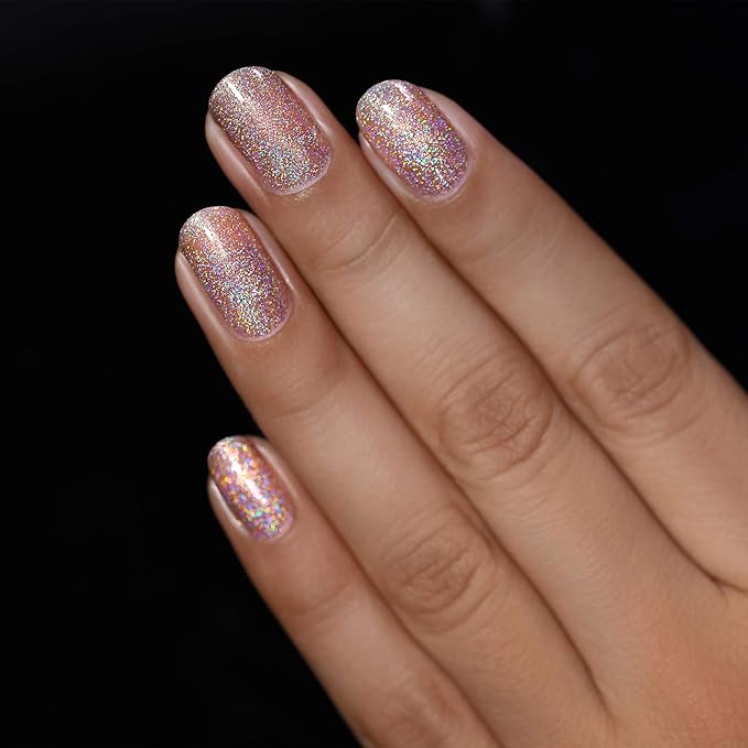 ILNP Caroline - Glistening Rosy Copper Holographic Nail Polish