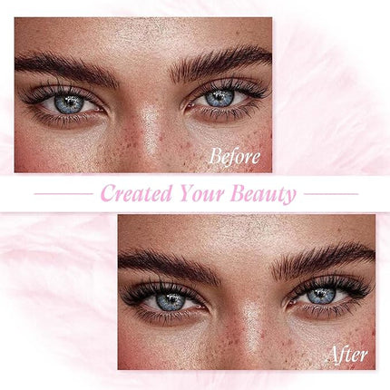 DIY Eyelash Extension Large Tray 10D 20D 30D 40D Cluster Lashes Mixed Tray Natural Long Mink Individual Lashes Reusable False Eyelashes Extension (20D-0.07-C, 8-16mm)