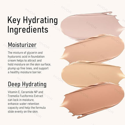 KYDA Mushroom Head Air Cushion BB Cream, Mushroom Foundation for Older Women, Lasting Moisturizing CC Cream Foundation for Mature Skin, Even Skin Tone Concealer Makeup, 0.705Oz, Natural Beige