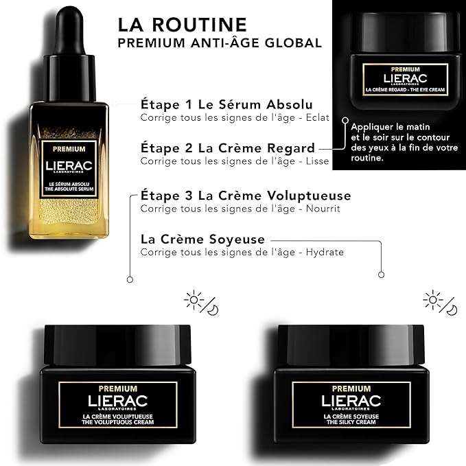 Lierac Under Eye Cream for Dark Circles - Firming with Gentian and Niacinamide, Tightens & Smoothes Wrinkles, Reduces Puffiness and Bags, Balm Texture, 20ml