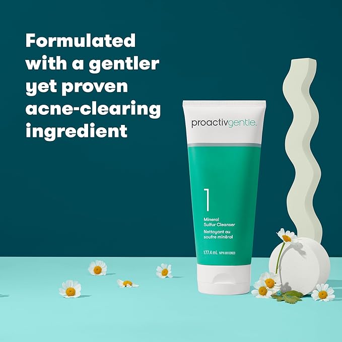 Proactiv Clean Mineral Acne Cleanser- Sulfur Acne Treatment Face Wash for Sensitive Skin- Gentle Daily Acne Cream Facial Cleanser with Soothing Chamomile- 6oz