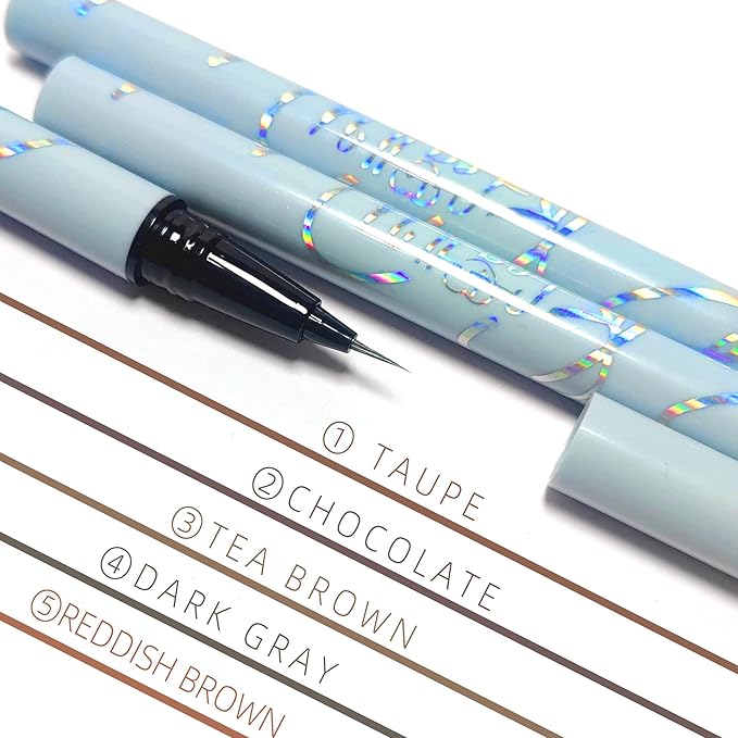 Ultra-fine Eyebrow Pen - Waterproof Lift & Snatch Liquid Eyebrow Pen, 5 Colors - Dark Brown, Long Lasting Smooth Soft Eye Brow Tint