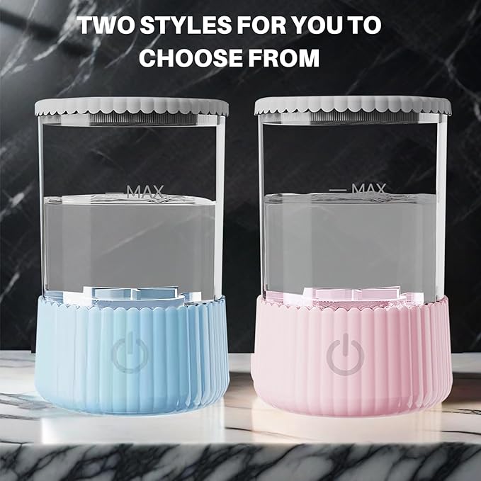 Electric Makeup Brush Cleaner Machine, Quick Efficient Deep Cleaning Makeup Brush, Automatic Spinning Cosmetic Brush Cleaner All Types of Brushes Portable Compact Design for Travel Home Use