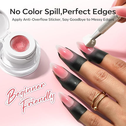 modelones Pat Paint Gel Nail Polish, 1 Jar Soak Off UV Patting Gel Polish Pigmented Colors for Ombre & Gradient & Blush Blooming & French Tip Nail Art, Blush Pink