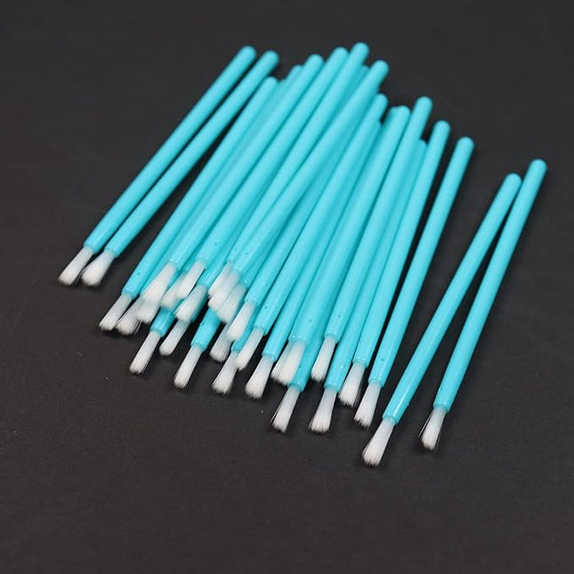 100 Pcs Disposable Makeup Lip Brushes Lipstick gloss brush Lip Gloss Applicators with Soft Brush Head PYO Cookie Paint Brushes mini paint brushes for cookies (Blue)