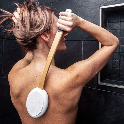 Toem® Lotion Applicator | Tea Tree Oil, Body Wash, Shower Gel, Tanning Lotion, Aloe Vera, Back Acne Solution, Self Applicator Pad | Includes 1 Back Lotion Applicator & 1 Hook (1 Pad)