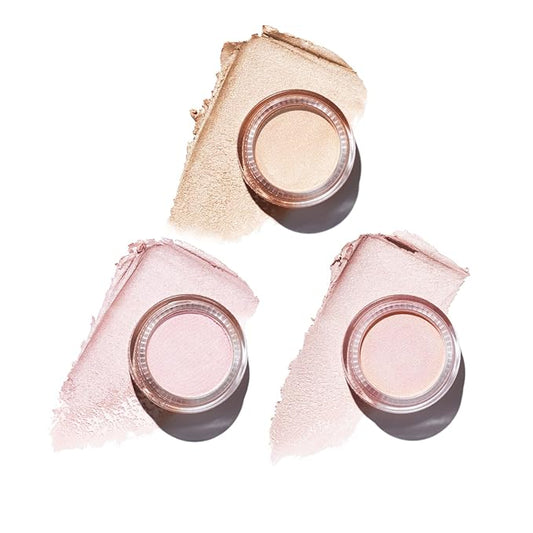 Oulac Cream Eyeshadow also for Highlighter Large Capacity Highly Pigmented Eye Shadow Waterproof &Long Lasting with Moisturizing Formula, Shimmer Glitter Eye Makeup Set 2