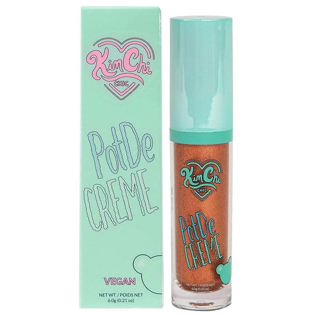 Kimchi Chic Beauty PotDe Crème Cream Eye Shadow, Shimmery, Easy Application, Smudge-Proof, Quick-Drying, Long-Lasting, Cruelty-Free and Vegan Eye Shadow, Pure Bronze, 0.21 oz