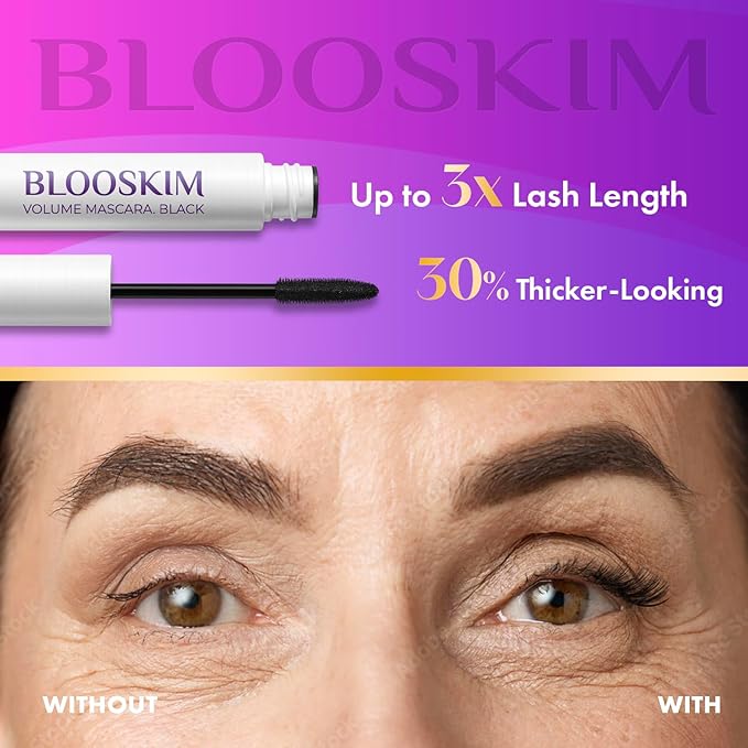 Mascara for Older Women: Hypoallergenic Black Prime Mascara for Sensitive Eyes, Non-Clumping Formula for Mature Women, 5.5g