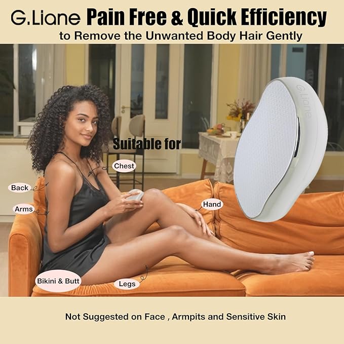 Crystal Hair Eraser,Upgraded Painless Crystal Hair Remover,Effective Nano Glass Hair Removal Device and Skin Exfoliation,Body Epilator for Women and Men(Silver)