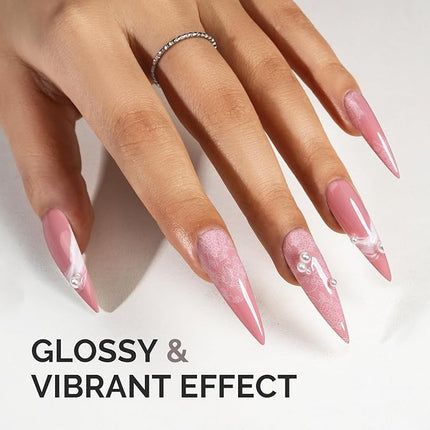 MelodySusie Pink Gel Polish,0.5fl oz Baby Pink Soak Off UV LED Nude Pink Gel Polish Gift for Women Nail Art Manicure Salon DIY Nail Design Decoration at Home-1758