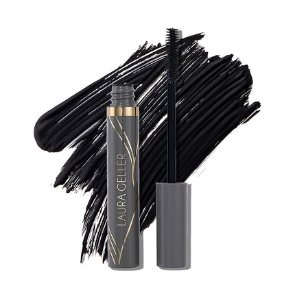 LAURA GELLER NEW YORK Always There Lengthening Mascara in Black - Defining, Curling, Buildable Formula Eye Makeup- Innovative Lengthening Brush - 1 count