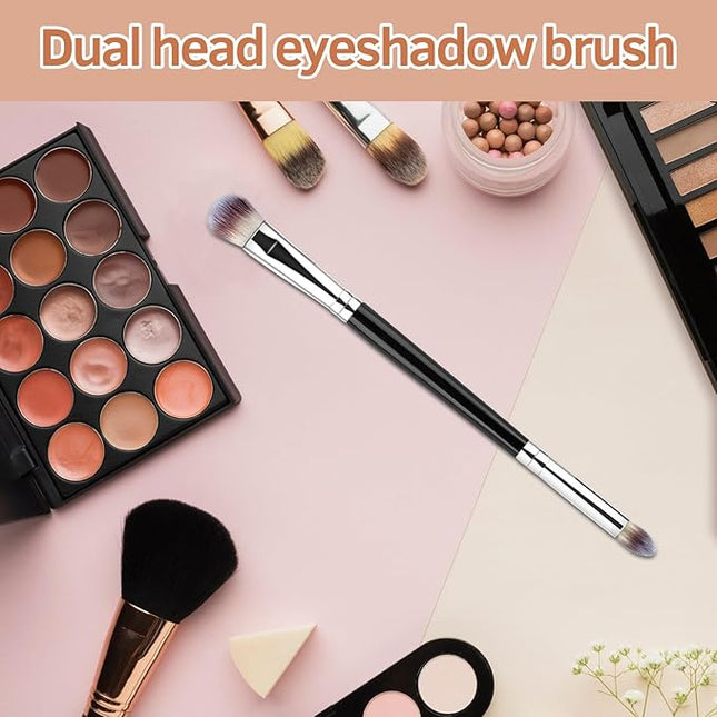 Eyeshadow Brush Eye Makeup Brush Professional Blending Eyeshadow Makeup Brushes for Concealer Eyebrows Eyeliner Soft Hairs Makeup Tool (Black-EB02)