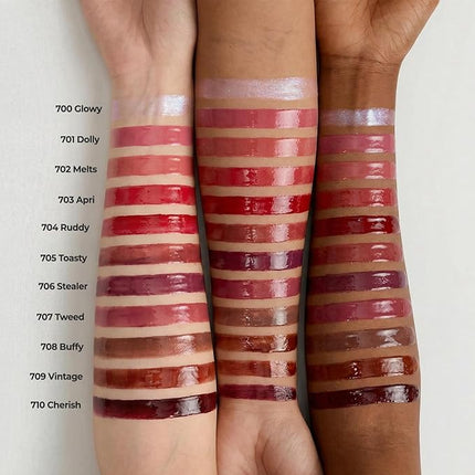 Laka Fruity Lip Glotioner, 10ml/0.33 fl.oz, Lip Gloss with High Shine Vivid Colors, Jelly tip for Hygienic & Easy Application, K-Beauty (#702 Melts)