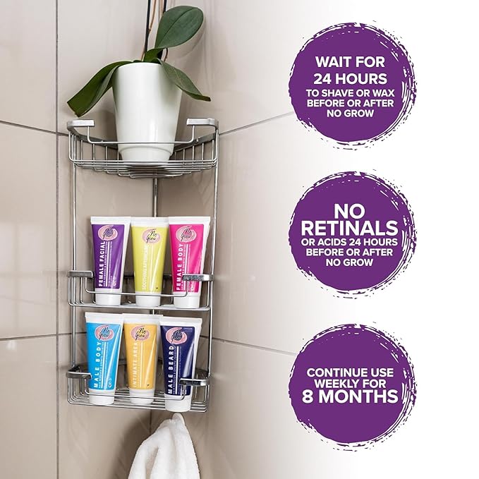 Female Facial Hair Remover & Growth Inhibitor - 90ml - Visible Results in 4 Months - Once a Week Women's Hair Removal Gel & Hair Inhibitor for Face