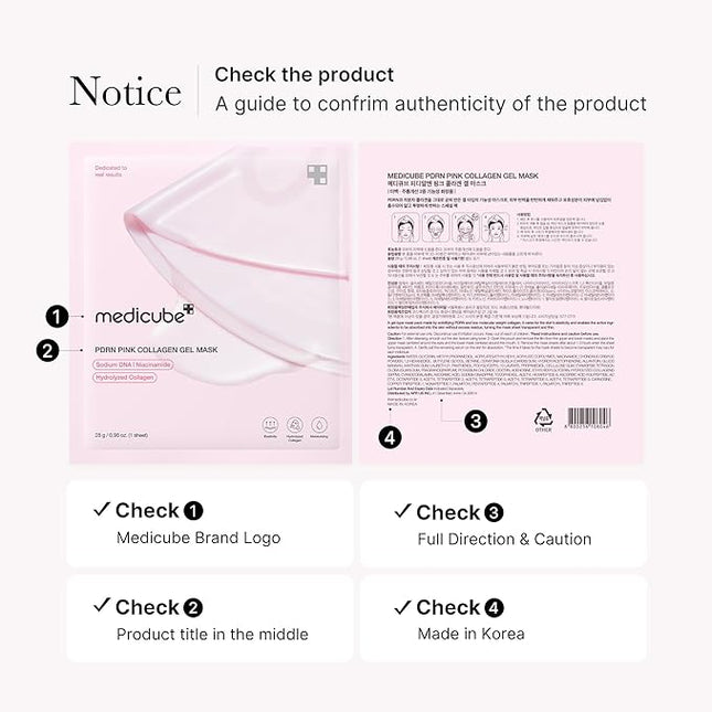 medicube Salmon DNA PDRN pink collagen jelly gel mask | overnight face mask for glass glow skin- elasticity, hydrating, firming and moisturizing | korean skincare, 28g, 1ea