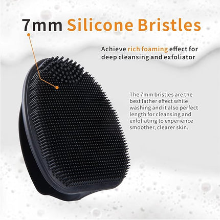 Soft Silicone Face Scrubber,Facial Cleansing Brush,Face Washing Bruhs for Deep Clean,Gently Exfoliator, Pore Cleansing, Blackhead Removing, Deep Scrubbing Brushes for All Kinds of Skins,2pack