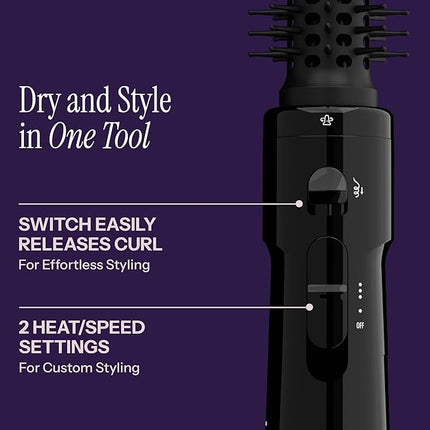 Hot Tools Pro Artist Hot Air Styling Brush | Style, Curl and Touch Ups (1”) Black