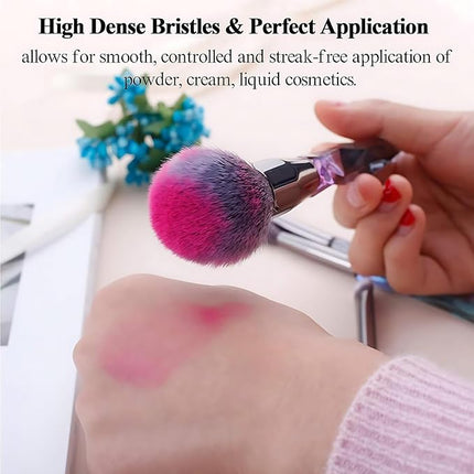 Kingtree Makeup Brushes Set, 10PCS Crystal Makeup Brushes Premium Synthetic Powder Foundation Concealer Eye Shadow Brush, Professional Face Eye Make Up Brushes for Girls Women