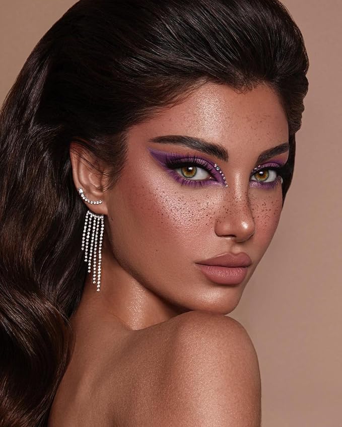 Glitter Freckles Face Tattoo, 12 Sheet Brown Face Glitter Waterproof Freckles, Makeup Patches, Face Tattoos for Women