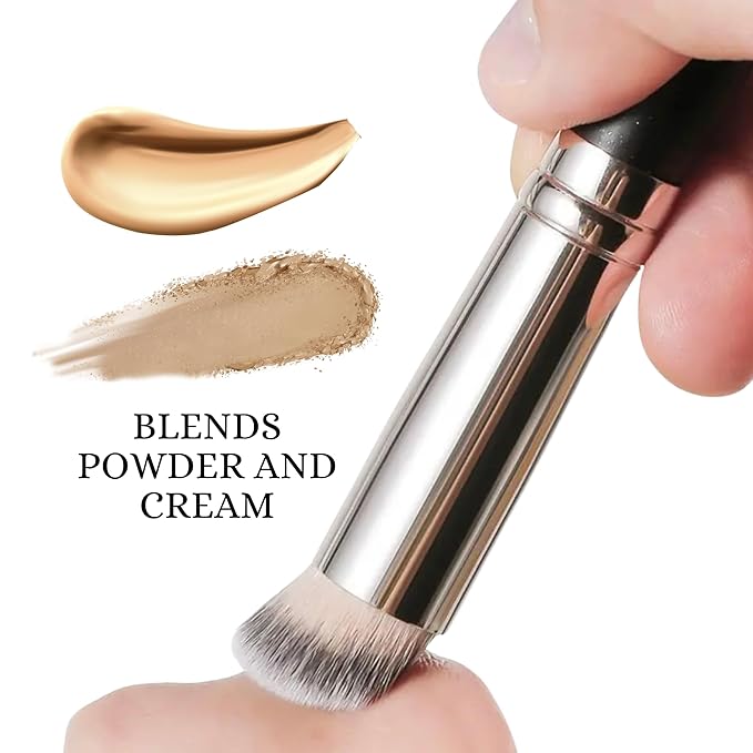 Under Eye Concealer Makeup Brush, Angled Cosmetic Brush For Blending, Concealing, Contouring Makeup, Black