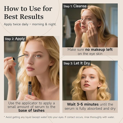 Nourishing Lash & Brow Serum – Enhances the Look of Fuller, Longer Eyelashes and Eyebrows – Gentle Formula for Sensitive Eyes – Vegan & Cruelty-Free – 0.17 fl oz (Pack of 2)