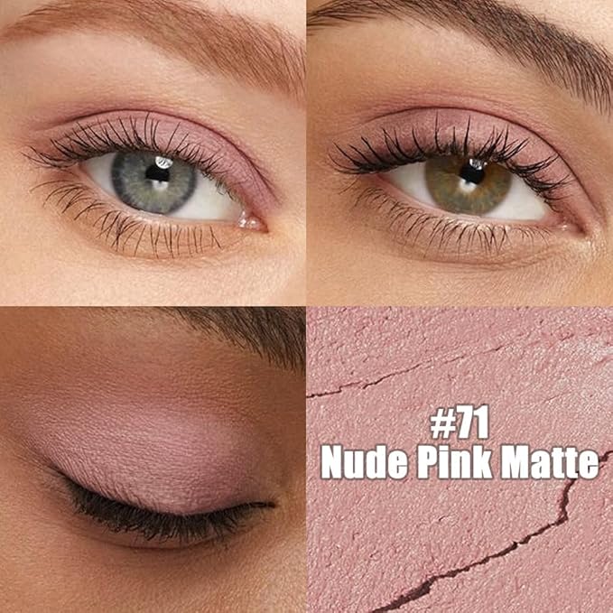 Light Mauve Matte Cream Eye Shadow Stick Makeup for Women, Mauve Matte Eyeliner Pencil Eyeshadow Brightener Stick for Eyes, Waterproof Eyeshadow Applicator Blendable sombras para ojos 71#