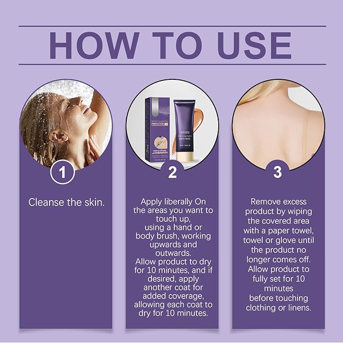 All Over Complexion Perfector, Body Coverage Perfector, Tattoo Cover-up Makeup, Transfer-Resistant Body Makeup, Long Last Body Foundation(2PCS Dark Brown)