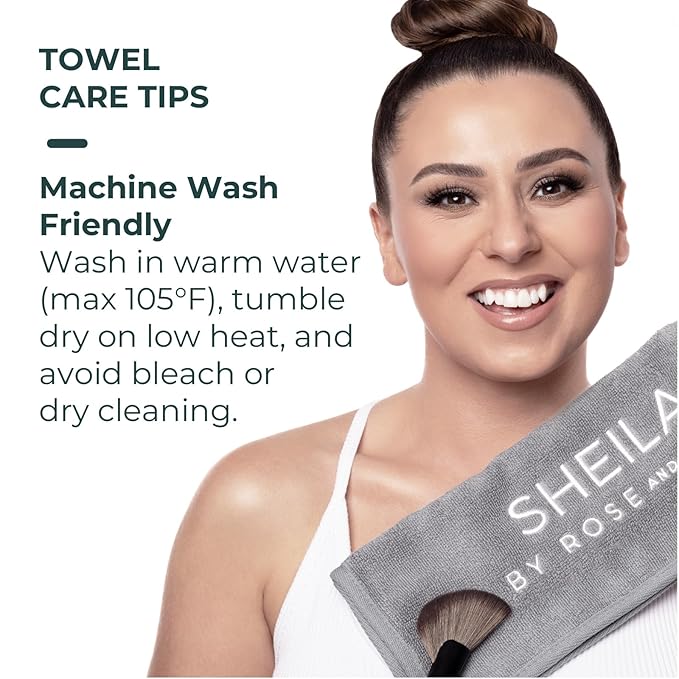 Rose and Ben Beauty Sheila Brush Towel for Brush Cleaning | Reusable, Hygienic